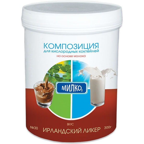 Композиция для молочных кислородных коктейлей Ирландский ликер, 300г Композиция для молочных кислородных коктейлей Ирландский ликер, 300г
