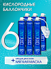 Кислородные баллончики OXYLAND, 17л (6 шт. + маска)